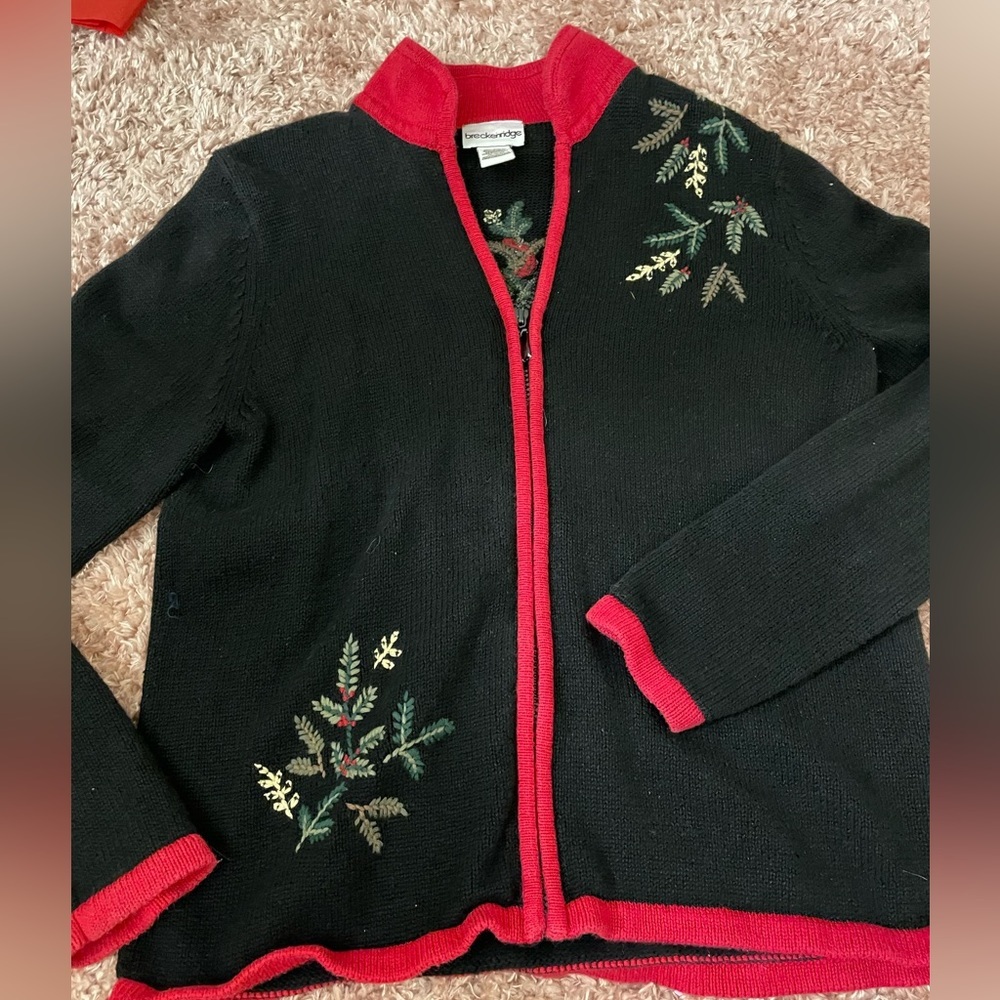Vintage Breckenridge Knit Christmas Cardigan Sweater